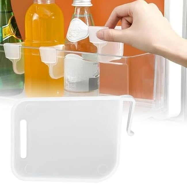 Adjustable Fridge Dividers (12 Pack) ¨C Space-Saving Freezer Organizer, Retractable PP Shelf Divider for Bottles & Cans, Easy-Install Refrigerator Storage Solution (12PC)