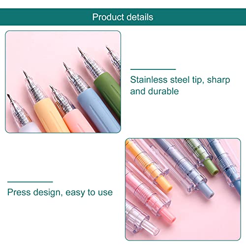 Cartoon Pattern Student Utility Knife Pen: 12 Pcs Carving Craft Knife+12 Pcs Replacement Core With Cutting Mat, Carving Pen Knife Retractable Precision Paper Cutting Carving Tools #TOP2