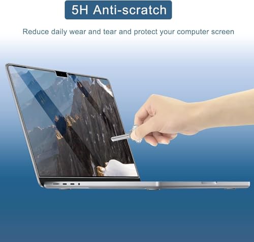Image of OJOS 13 inch HD Screen Protector Compatible with MacBook Air 13.6 Inches 2025-2022 M4 / M3 /M2 Chip Model A3240 A3113 A2681 Clear Anti-Fingerprint & Scratch-Resistant 5H Hardness Laptop Protector Accessories (Clear)