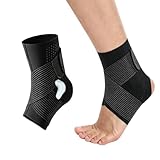 Genérico Soporte De Tobillo Lumiflex Band, Tobillera Con Correas, Tobillera Ajustable Con Correa Para Mujeres Y Hombres, Manga De Compresión Transpirable Para Actividades Deportivas (Black,L)