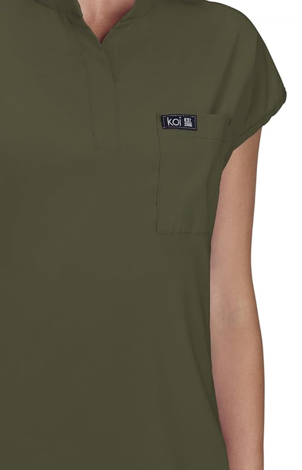 KOI Basics Women's Ari 1-Pocket Scrub Top Olive Green XX-Large by KOI - Used condition - Image 4