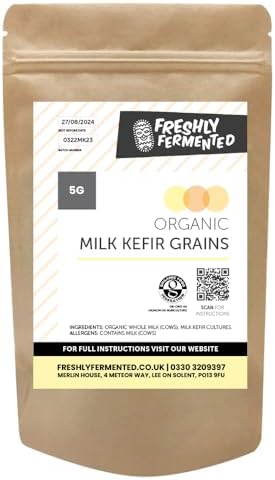Freshly Fermented - Certified Organic Milk Kefir Grains (5g)