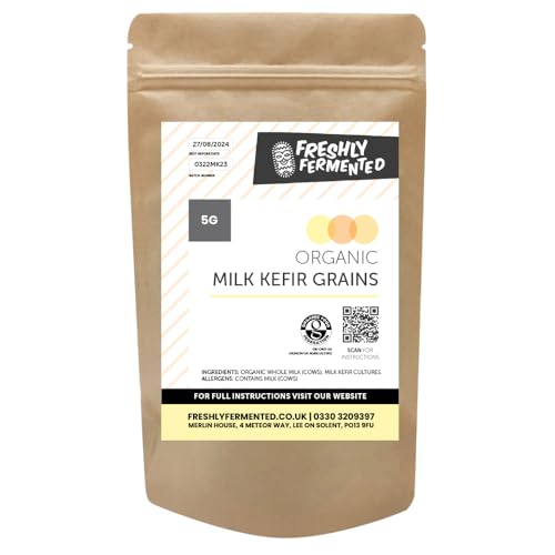 Freshly Fermented Organic Milk Kefir Grains 5g