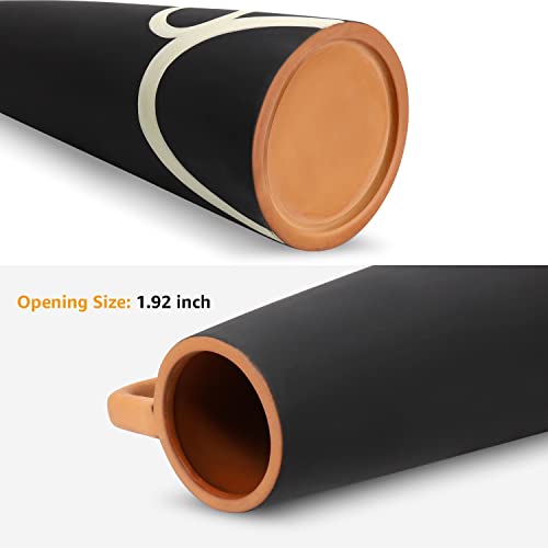 VIHENTHI-10-Inch-Black-Vase-with-Handle-Tall-Flower-Vase-with-Hand-Painted-Pattern-Morden-Black-Vases-Home-Decor-for-Flowers-Living-Room-Dining-Room-Office-Vases-for-Decor