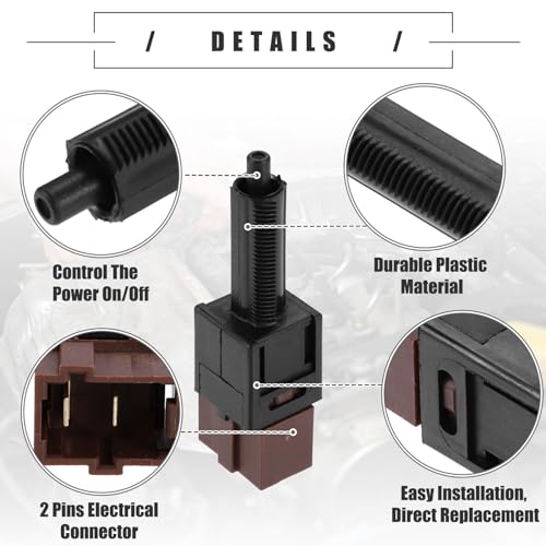 SDYYDS Brake Light Switch 25300-4M400 Fit for Nissan Altima 350Z Sentra Rogue, for Infiniti G35 M45 QX56 Cruise Control Cutout Switch, Stop Lamp Stoplight Switch - Thumbnail 3