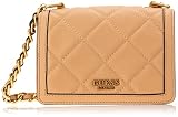 Guess Damen ABEY Crossbody Flap Tasche, Beige, Einheitsgröße