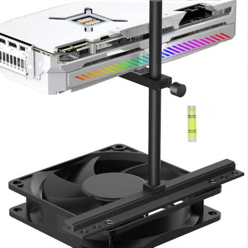 GPU Support Bracket, Graphics Card Support, Height Adjustable Aluminum Anti Sag GPU Bracket, Video Card Sag Holder Bracket, Adjustable Anti Sag GPU Stand for Fan Aluminum 129mm