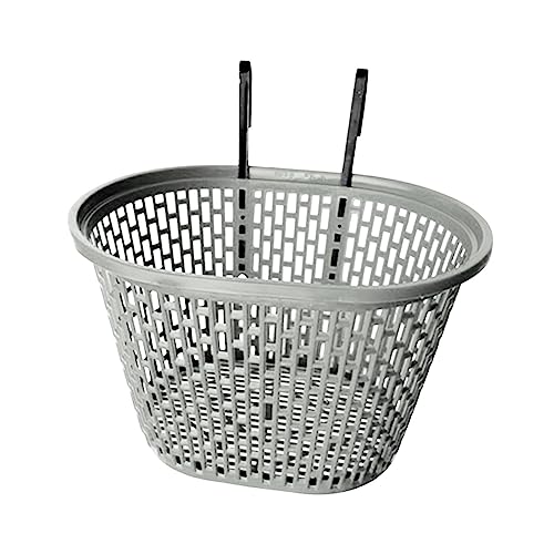 Generic 自転車フロントバスケット PP素材 30.5×24.5×20.5cm ? 折りたたみ可能 軽量 防錆 取り外し可能なフック付き (グレー)