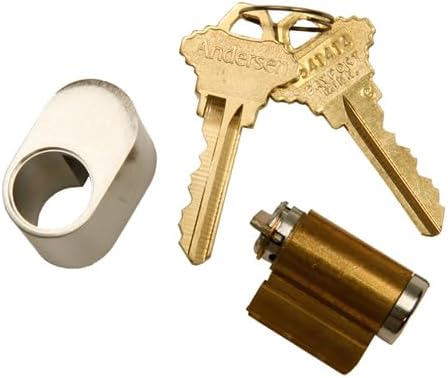 Andersen Hinged Exterior Keyed Lock in Satin Nickel 1988 to Present