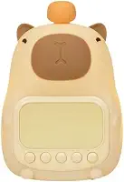 Relógio Despertador Luminária Infantil Capivara – LED Digital, Luz Noturna Touch, Alarme Duplo, Recarregável USB-C, Ideal para Crianças e Decoração