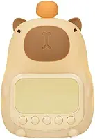 Relógio Despertador Luminária Infantil Capivara – LED Digital, Luz Noturna Touch, Alarme Duplo, Recarregável USB-C, Ideal para Crianças e Decoração