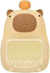 Relógio Despertador Luminária Infantil Capivara – LED Digital, Luz Noturna Touch, Alarme Duplo, Recarregável USB-C, Ideal para Crianças e Decoração