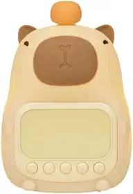 Relógio Despertador Luminária Infantil Capivara – LED Digital, Luz Noturna Touch, Alarme Duplo, Recarregável USB-C, Ideal para Crianças e Decoração