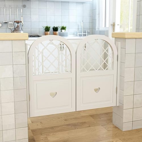 Portes battantes blanches cloison bois pour restaurant cuisine - 2