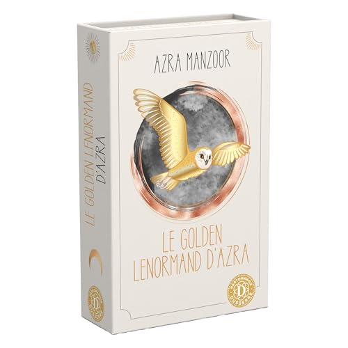 Urania Golden Lenormand d'Azra - Juego de Cartas adivinatorias - 36 Cartas con folleto explicativo en francés - Oracle adivinatorio - Caja rígida Dorada