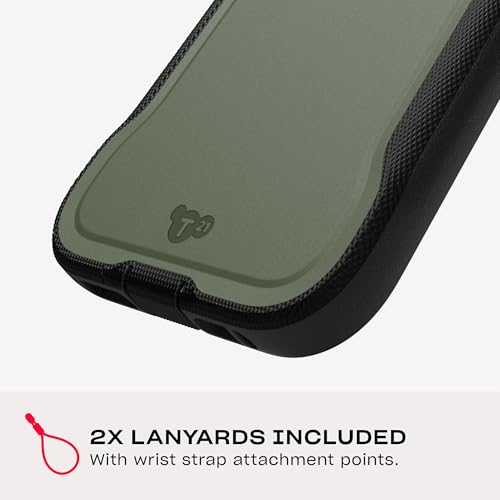 Image of Tech21 EvoPro for iPhone 16 Pro Compatible with MagSafe - Impact Protection Case 21x Military Standard Tested - in Khaki /Black