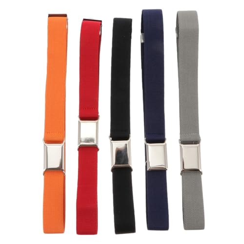 Gatuida 5Pcs Adjustable Stretch Waist Bfor Elastic Pants Belts for Shorts Trousers and Dresses