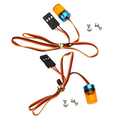 WONFAST 2PCS Ultra Bright LED Police Light Rotating Flash Alarming Strobe Lamp 5Modes for...