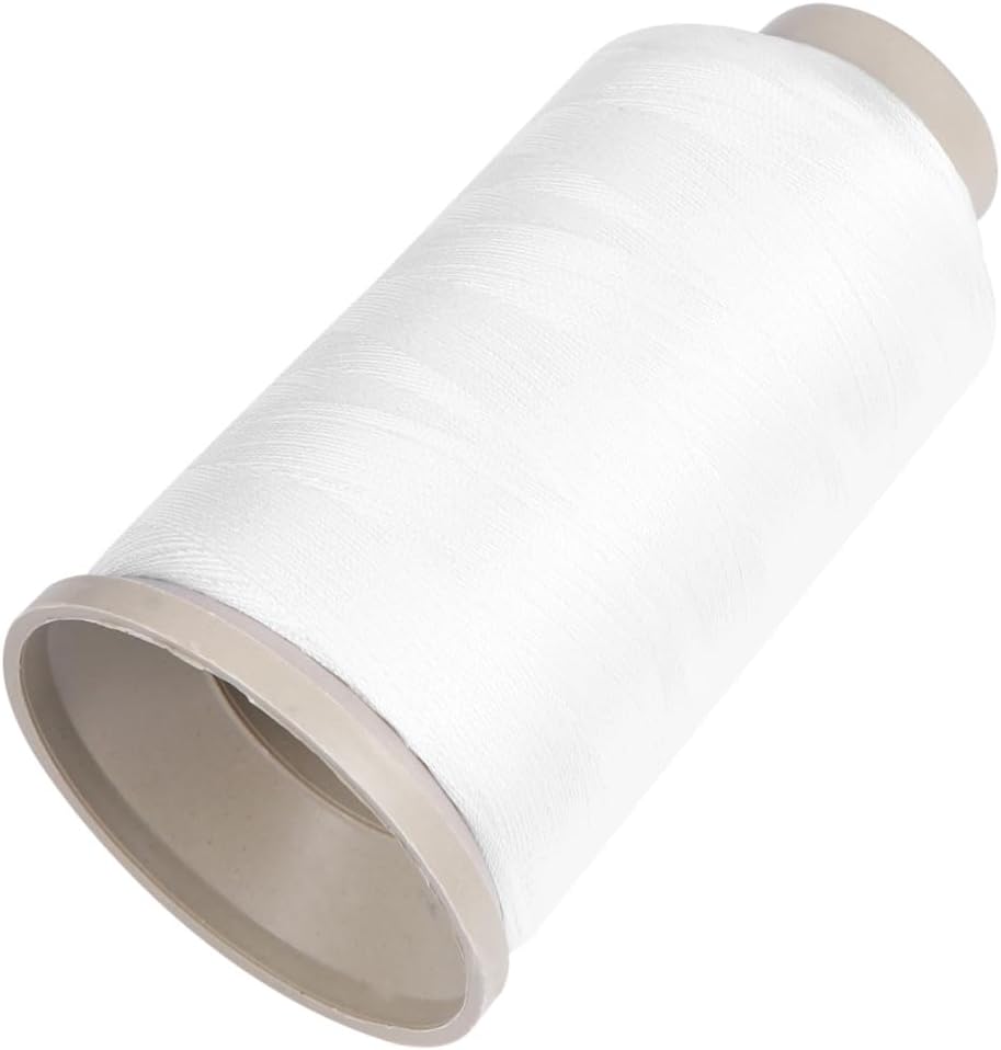 Bright White Ice Silk Sewing Thread Long Spool Quality Quilting Upholstery Drapery