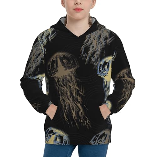 Jellyfish Kids Pullover Hoodies Boys Sweatshirts Girls Athletic Clothes with Pocket