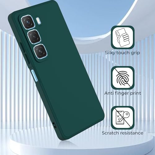 Image of A rtistque Back Cover Case for Infinix Hot 50 5G with Camera Protection | Shockproof TPU | Stylish Protective Design | Slim Fit | Ultra Matte | Infinix Hot 50 5g Back Cover - Green