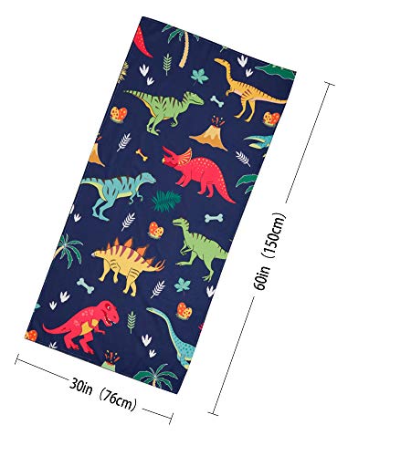 Thin Toddler Dinosaur Beach Towel Blanket For Kids Boys,Oversized Soft Microfiber Bath Pool Shower Toddler Towel, Quick Dry And Sand Free ,Durable And Absorbent Towel For Adult Travling, 30”X60” #TOP1