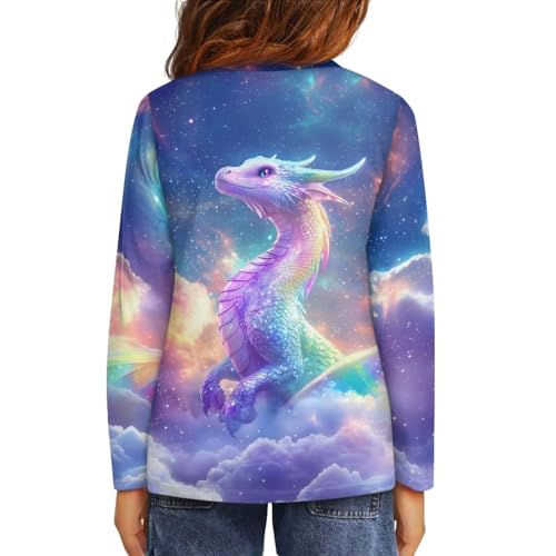 Image of Kids Long Sleeve Shirts for Girls 3-16 Year Old Cute Clothes for Teen Girls Casual Workout Tops