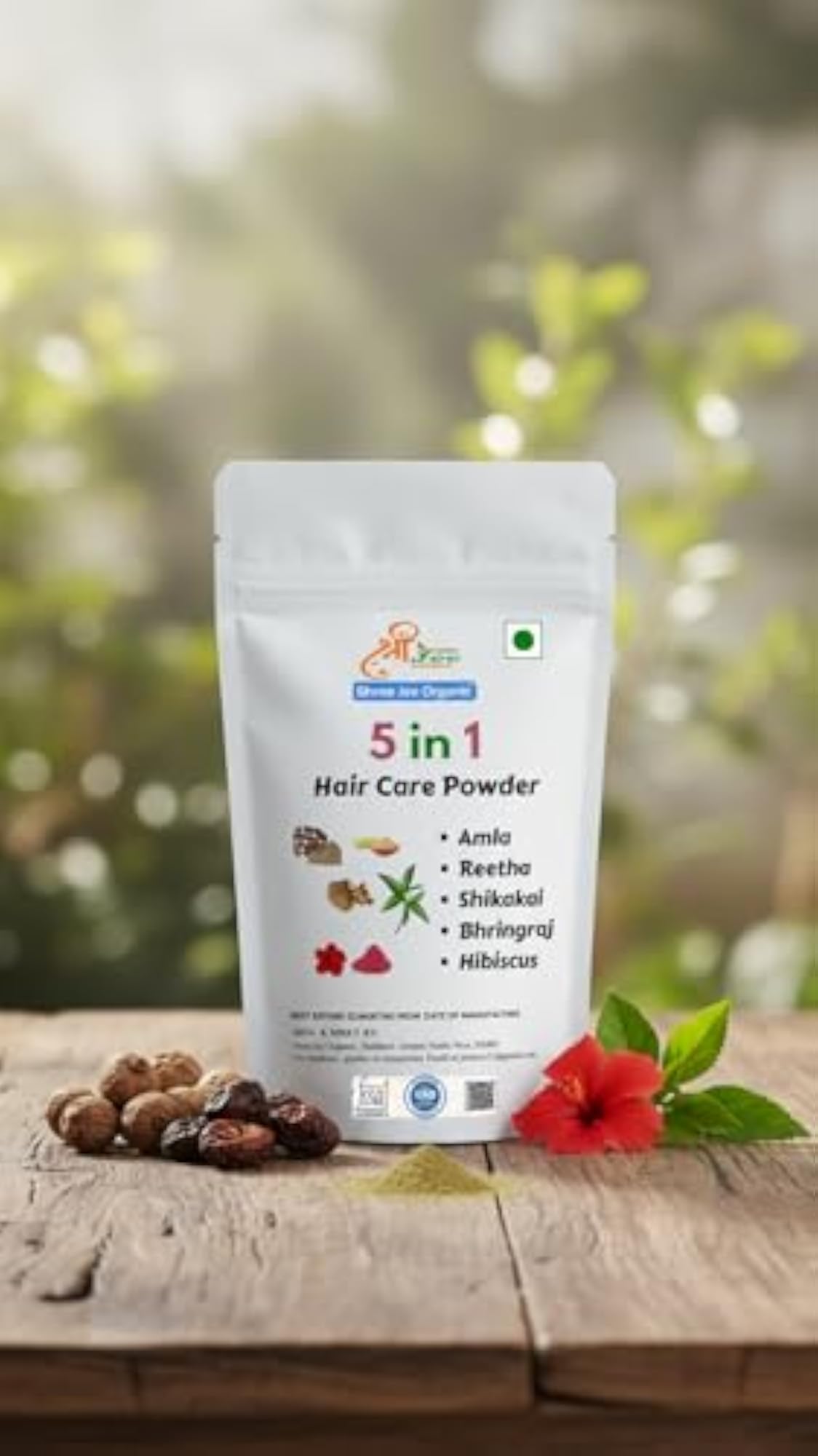 Natural 5-in-1 Herbal Hair Powder, 250 grams