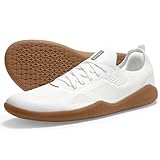 AIRHAS Womens Gym Barefoot Shoes Zero Drop Sneakers for Women Lightweight Workout Shoes(White/Gum,8.0)
