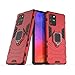 Produktbild COOVY® Cover für Samsung Galaxy S10 Lite / A91 SM-G770F/DS/SM-A915F/DS Bumper Case, Plastik + TPU-Silikon, extra stark, Anti-Shock, Stand Funktion + Magnethalter | rot