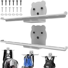 Backpack Blower Rack Wall Mount With Rubber Coating 2 Pack Backpack Leaf Blower Hanger, Backpack Sprayer Holder, Heary Duty Chainsaw Wall Mount Stand Accessories Garage Organization Storage