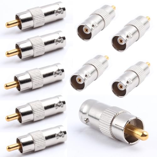 AIMHDUTY BNC Female to RCA Male Adapter 10-Pack