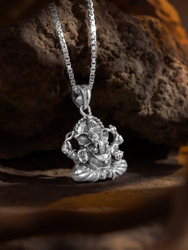 Image of ORIONZ Pendant Locket for Men & Women, 925 Sterling Silver with Zircon, 18K Gold Plated Unisex Jewellery
