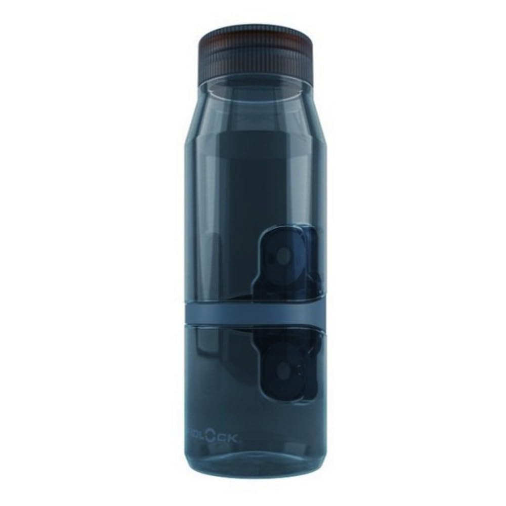 FIDLOCK Twist Bottle 700ml/24oz Life + Base Systems | New Leak-Proof, Self-Sealing Bottle Cap | Bike Water Bottle Holder with No Screws & Attached Bottle | Blue