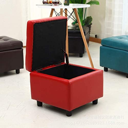 Pouf de rangement capitonné coffre compact et repose-pieds rembourré de table basse