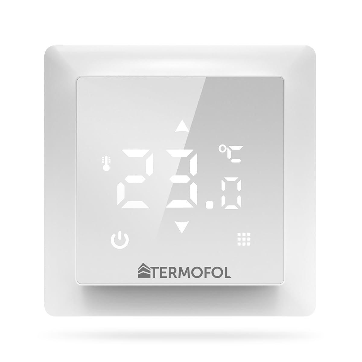 Termofol Chauffage Electrique par le Sol Set - Tapis Chauffant avec H6 Thermostat 230V - Chauffage d'appoint Puissance 140W/m2 - Surface 5 m² - Plancher Chauffant Electrique