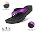 AEROTHOTIC Comfy Flip Flops for Women with Arch Support Orthotic Footbed Stylish Faux Leather Padded Straps with Soft Toe Post & Non-Slip Sole Slip On Casual Indoor and Outdoor Ladies Sandals (Matt Purple, Size 11)