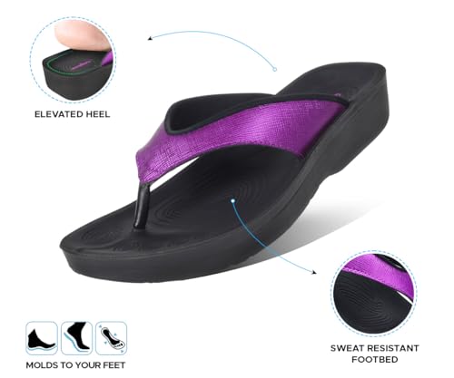 Image of AEROTHOTIC Original Orthotic Comfort Thong Style Flip Flops Sandals for Women with Arch Support for Comfortable Walk