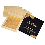 BeePoint 24K Edible Gold Leaf Sheets 10 Pcs - 3.15 x 3.15 Inches Gold Leaves for Cake Decorating, Baking & Cooking, Art & DIY Projects, Gilding Crafting, Makeup & Home