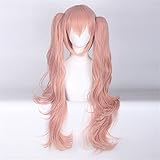 AHJSN Anime Danganronpa Enoshima Junko Wig Nanami ChiaKi Cosplay Wig Cat Backpack Bag Women Pink Wig Dangan Ronpa Heat Resistant Hair Enoshima Junko wig