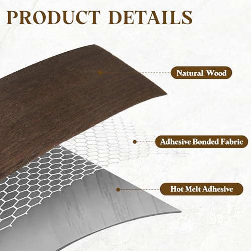 Tiras flexibles prepegadas de madera de eucalipto para acabados de ebanistería 3