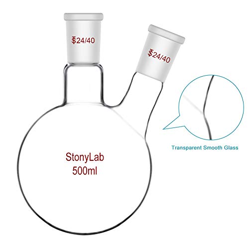 Stonylab US-RBF-2NECK-GLASS-500ML Glass 500Ml Heavy Wall 2 Neck Round Bottom Flask Rbf thumb #3