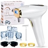 NIKYJM Epilatore Luce Pulsata IPL con Raffreddamento, 600-1200nm Lunghezza D'onda, 3 in 1 HR/SC/RA, 9 Livelli di Energia, Epilatore a luce pulsata IPL per Donne, Uomo, Ascelle, Gambe, Corpo