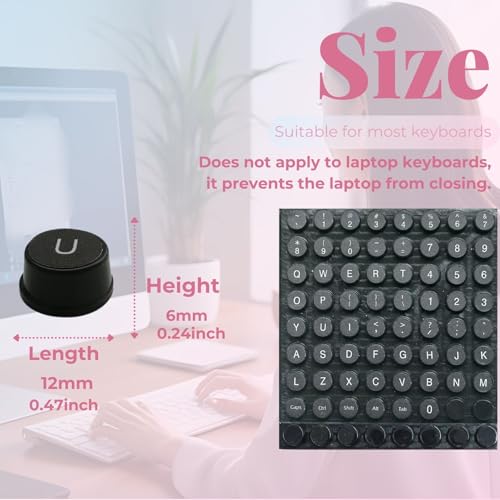 Adhesivos protectores de silicona para teclado, 72 piezas miniatura 6