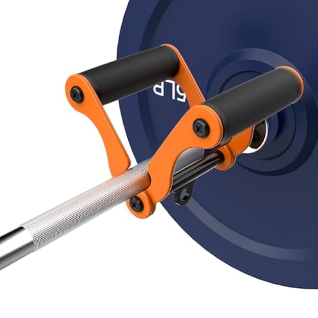V Bar T-Bar Row Landmine Handle Attachment for Barbell Bars, Solid Mine Double D Row Handle Grips with Non-Slip Rubber Grips, T-Row Attachment for Olympic Strength Training Bars