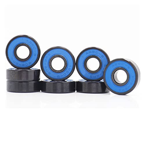 SUOFEILAIMU 608 2RS Inline Roller Skate Wheel Bearing ABEC-9 Skateboard Ball Bearings 608RS Red Sealed 8 * 22 * 7mm Shaft (Color : 608RS-BLUE-16PCS)