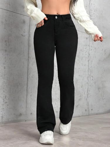 Image of KOTTY Women's Flared Jeans|High Waist Bootcut|Wide Leg|Bell Bottom Denim for Trendy & Comfortable Fit