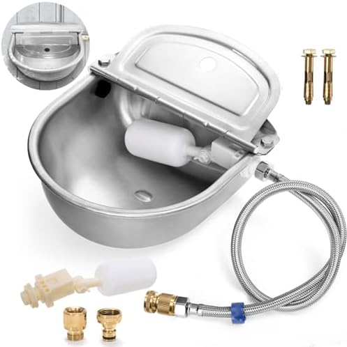 YOUEON 2.5 Liter Automatic Dog Water Bowl with Float Valve & Conn...