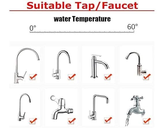 Image of Adjustable Kitchen Splash Plastic Water Saving Faucet Sprinkle Head Nozzle Bathroom Tap-Multi Color- (Pack OF-01), 2.59x1.81 inch