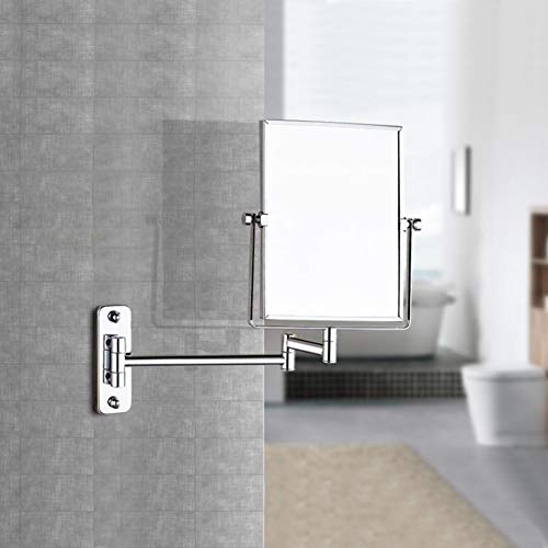 Qimh 3X Magnifying Wall Mounted Vanity Makeup Mirror | Rectangular 8X6 Inch With Extendable Arm thumb #6